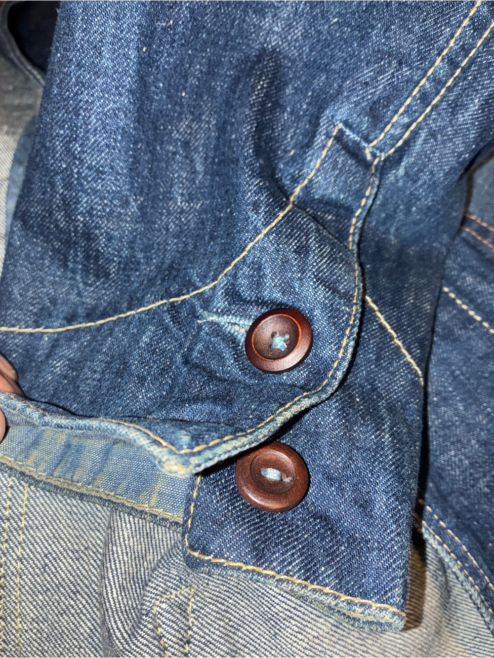 Levi's Blue Denim Jacket with Red Logo Patch - Picture 5 of 7